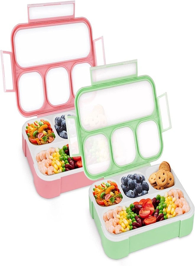 Drake 4 Compartment Lunch Box Microwave Freezer Safe Food Containers with Spoon for Adults and Kids - Image 3