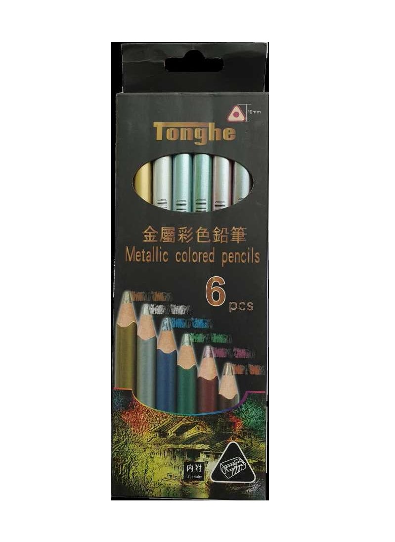 Tonghe Metallic colored pencils 6PCS  - Image 1