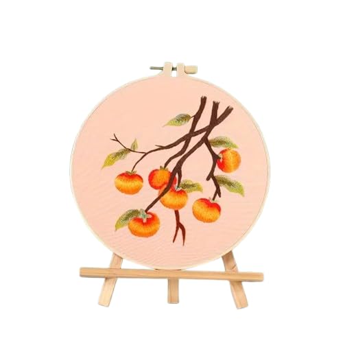 مجموعة أدوات التطريز للمبتدئين من جيمسي - خيوط ملونة، حلقات من الخيزران، أدوات تطريز للمبتدئين، مجموعة أدوات فنية افعلها بنفسك NoCx0700