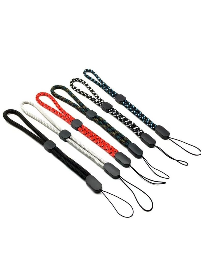 Generic - Hand Wrist Strap Lanyard 21.5 CM 6 Pack 6 Color Adjustable Colorful Nylon for GoPro Camera Keys Keychain Phone USB Flash Drive Joy-Con Wallet ID Name Tag Badge - Image 1