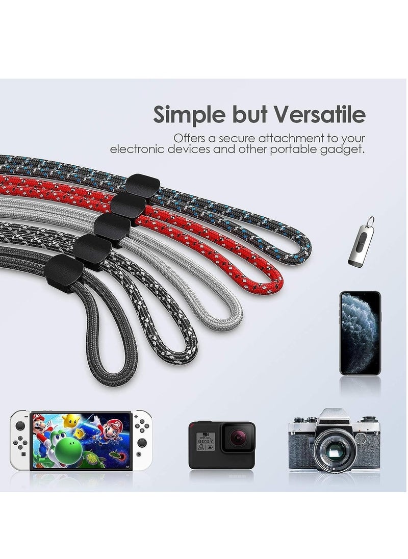 Generic - Hand Wrist Strap Lanyard 21.5 CM 6 Pack 6 Color Adjustable Colorful Nylon for GoPro Camera Keys Keychain Phone USB Flash Drive Joy-Con Wallet ID Name Tag Badge - Image 1