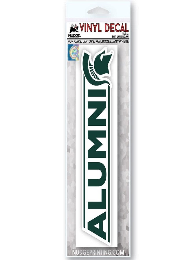 Nudge Printing Michigan State University Sticker MSU Alumni with Spartan Sparty Head Helmet Logo Heavy-Duty Waterproof Car Decal for Windows, Laptops, or Water Bottles - Image 2