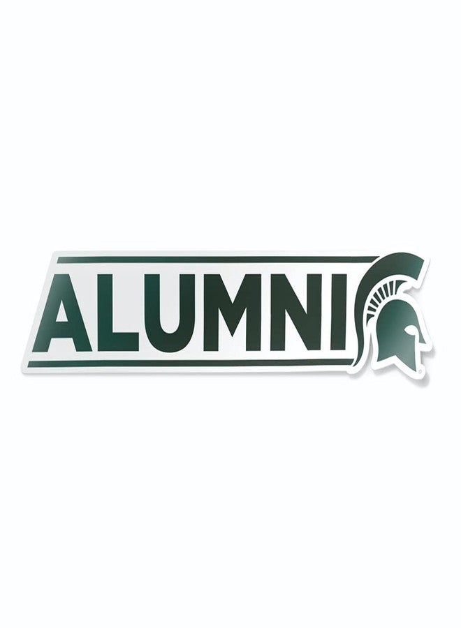 Nudge Printing Michigan State University Sticker MSU Alumni with Spartan Sparty Head Helmet Logo Heavy-Duty Waterproof Car Decal for Windows, Laptops, or Water Bottles - Image 1