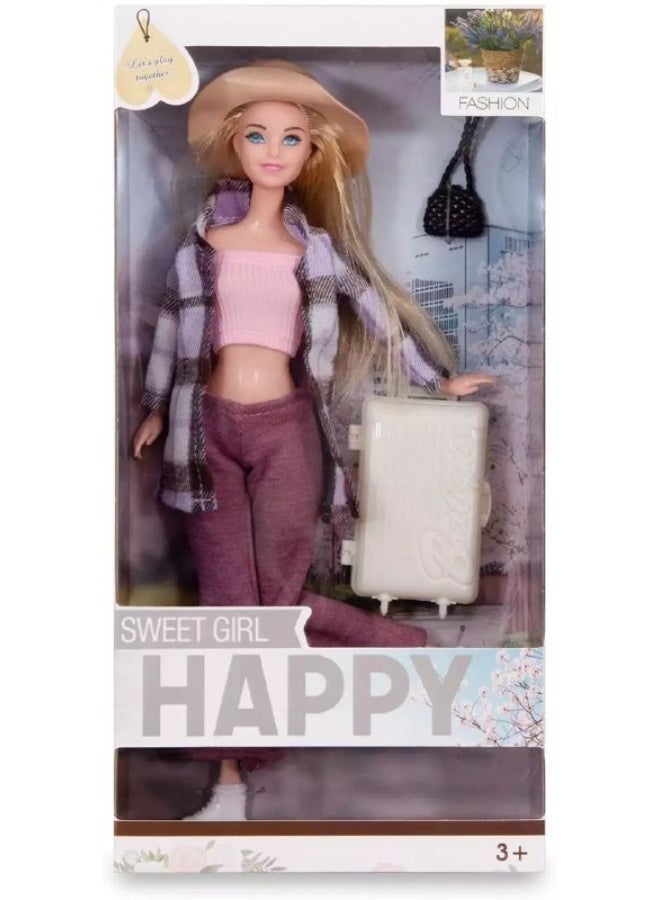 Barbie Articulated Fashion Doll with Travel Suitcase & Accessories – Movable Doll for Kids - Image 2