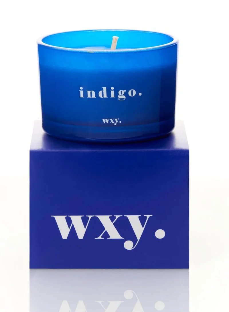 WXY Classic 3oz Candle - Indigo - Rosemary and Juniper- Glass base -premium scented candle -