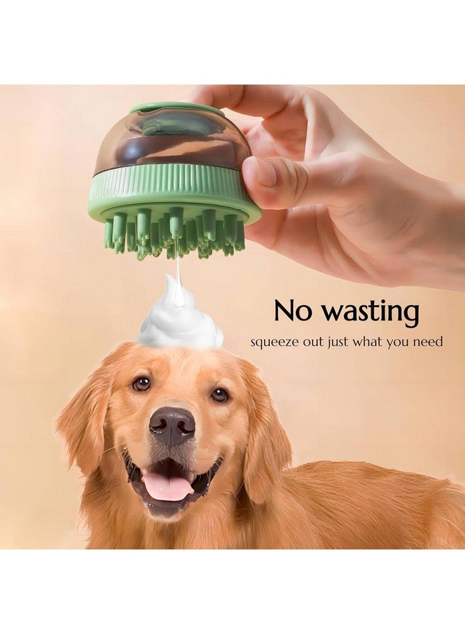 فرشاة استحمام للحيوانات الأليفة برأسين مع موزع صابون، فرشاة شامبو للقطط والكلاب للتدليك والتنظيف والعناية، فرشاة استحمام القطط والكلاب، فرشاة تنظيف تدليك الحيوانات الأليفة مع موزع صابون - ألوان متنوعة - Image 5