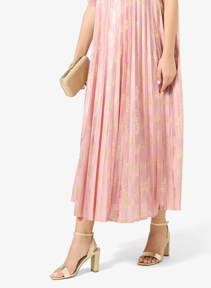 Spot-On Metallic Block Heel Sandal - Image 5