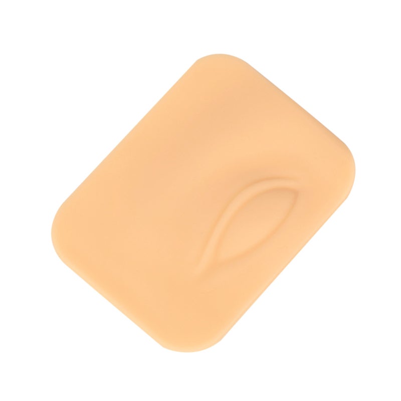 1 Pair Double-sided Three-dimensional Silicone Eyebrow Tattoo Practice Skin 3D Skin Color Left Right Eyes Practice - Image 2