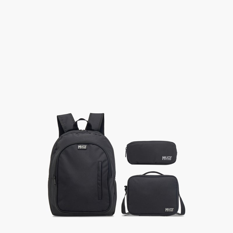 Must Backpack-Eternal Black-16In-Set Of 3-Age 9-13 (Pu) Black \ 32X18X43 - Image 1