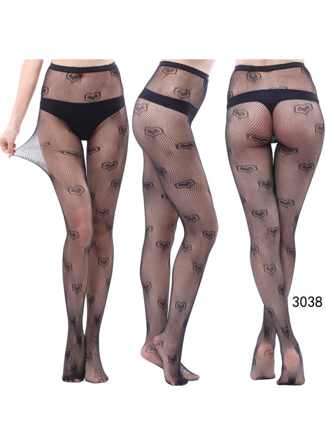 New European And American Pantyhose Summer Fishnet Stockings Fashion Girl Pattern Jacquard Lace Hollow Vintage
