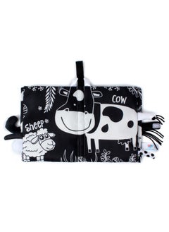 Generic Baby Three-dimensional Early Education Tail Black And White Cloth Book 0-3 Months Baby Tear Cloth Book English-Color:dolery Hide And Seek [Ocean]]-Specifications:OPP  - Image 4