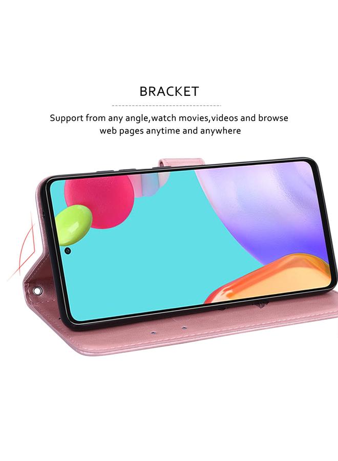 اس-توب جراب لهاتف Honor X8 5G/Play6C 5G/X6 4G/X6S/70 Lite، مصنوع من جلد البولي يوريثان المنقوش باللون الوردي - Image 4