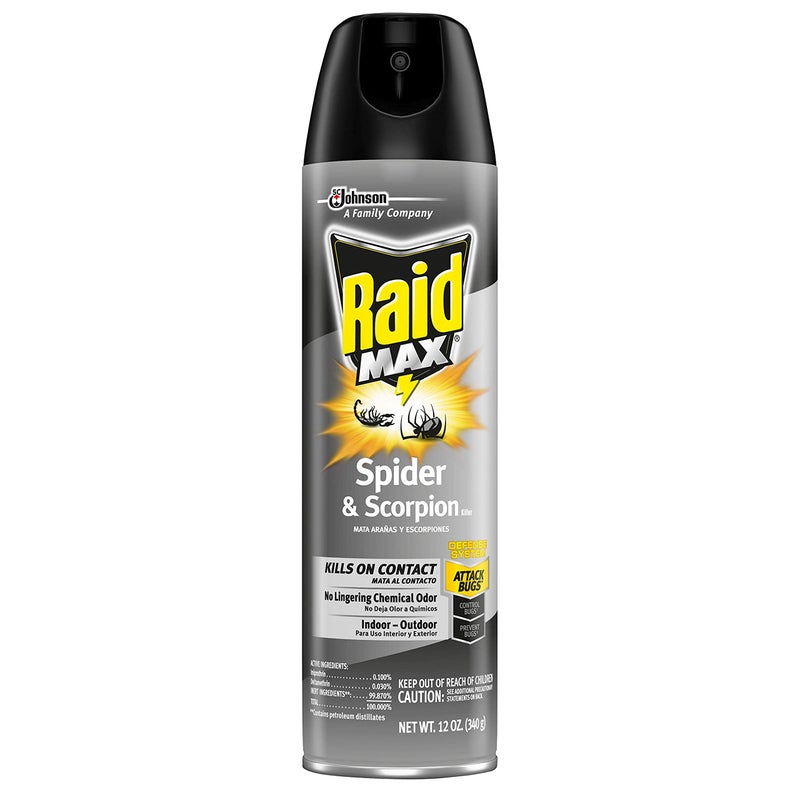 Raid Spider and Scorpion Killer, Kills spiders, scorpions, roaches, ants, Waterbugs, earwigs, 12 Oz - Image 1