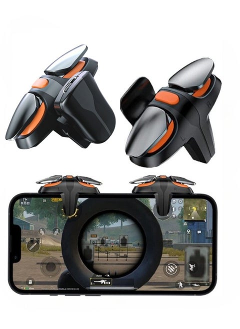 2024 Upgraded, 2 Mobile Game Controllers, Pubg Phone Triggers Rapid-Fire High Frequency Click Double Sensitive Aim & Shoot Gaming Keys Buttons for Pubg Compatible iPhone Android