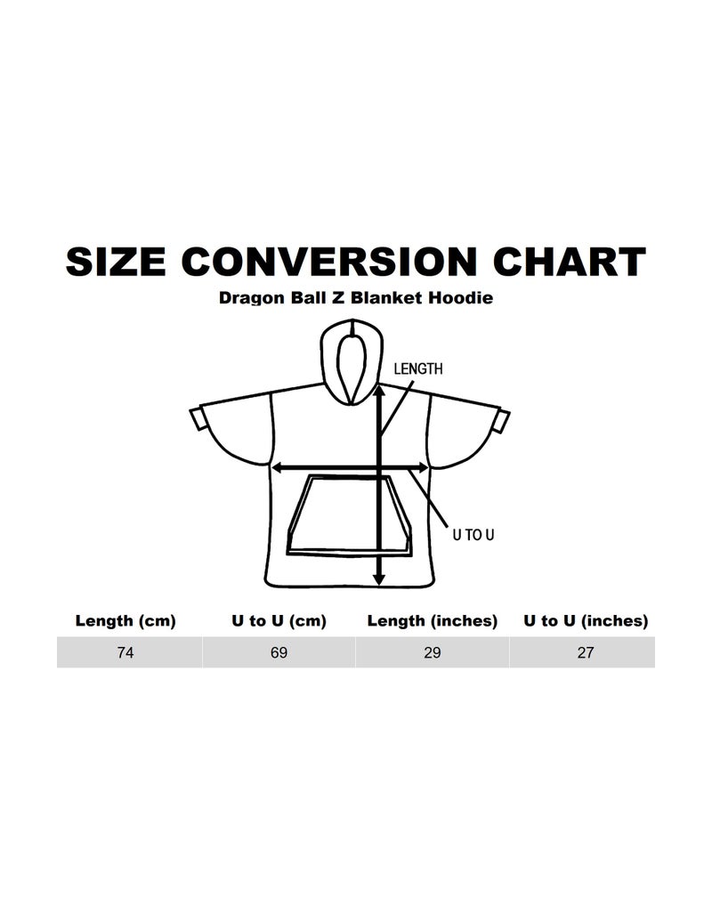 Dragon Ball Z Kids Oversized Blanket Hoodie | Boys Girls Goku Warrior Family Symbol Fluffy Double Lined Sherpa Fleece Vuddie Black - Image 2