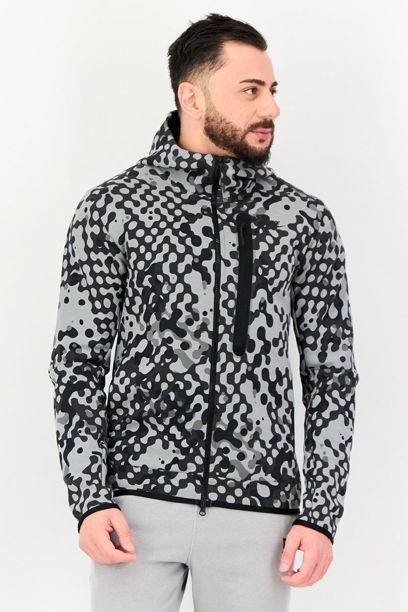 Nike Men Sportswear Fit Long Sleeve Camo Outdoor Hoodie, Multicolor - Image 1