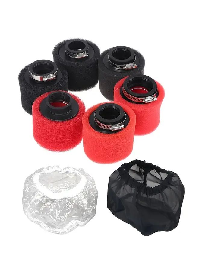 Red 42MM Straight Neck Foam Air Filter Cleaner For Moped Scooter Dirt Pit Bike Motorcycle 50-250cc - Image 1