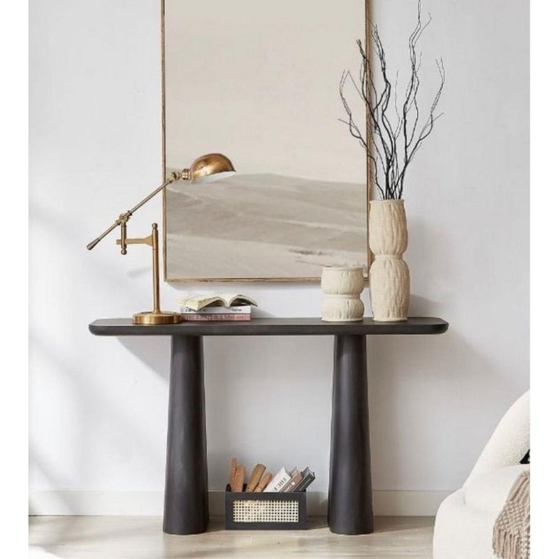 Betak Natural wood and black oak entrance table - 120 x 40 x 90 cm - Image 1