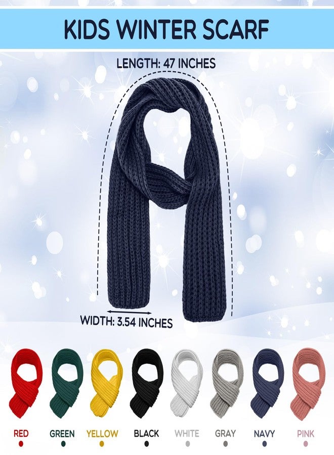 Liitrsh 24 Pcs Kids Scarf Bulk, 47 Inch Long Toddlers Winter Knitted Scarf Thick Warm Neck Warmer Scarves for Girls and Boys(Classic Color) - Image 3