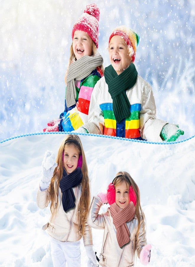 Liitrsh 24 Pcs Kids Scarf Bulk, 47 Inch Long Toddlers Winter Knitted Scarf Thick Warm Neck Warmer Scarves for Girls and Boys(Classic Color) - Image 4