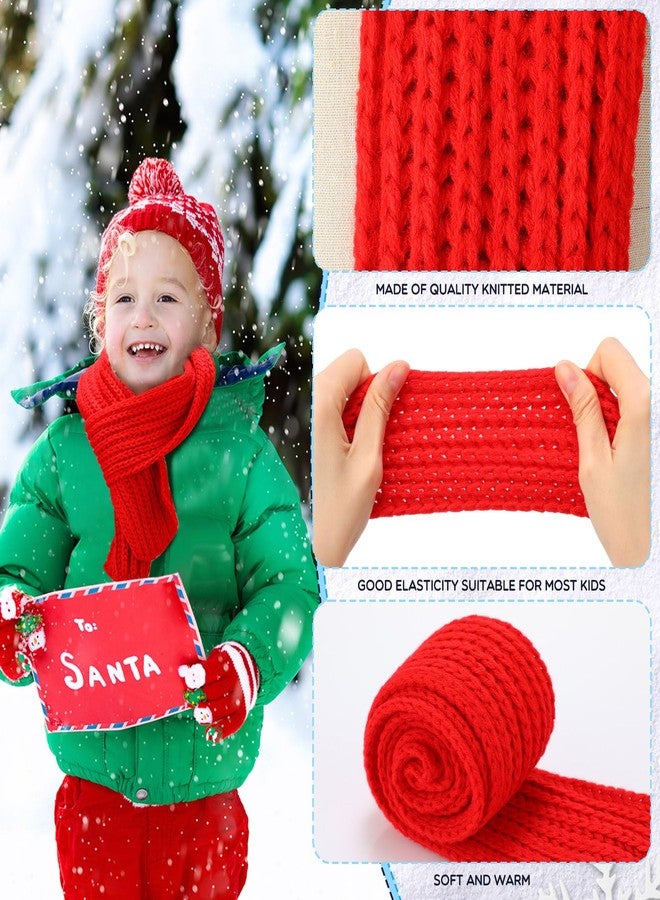 Liitrsh 24 Pcs Kids Scarf Bulk, 47 Inch Long Toddlers Winter Knitted Scarf Thick Warm Neck Warmer Scarves for Girls and Boys(Classic Color) - Image 5