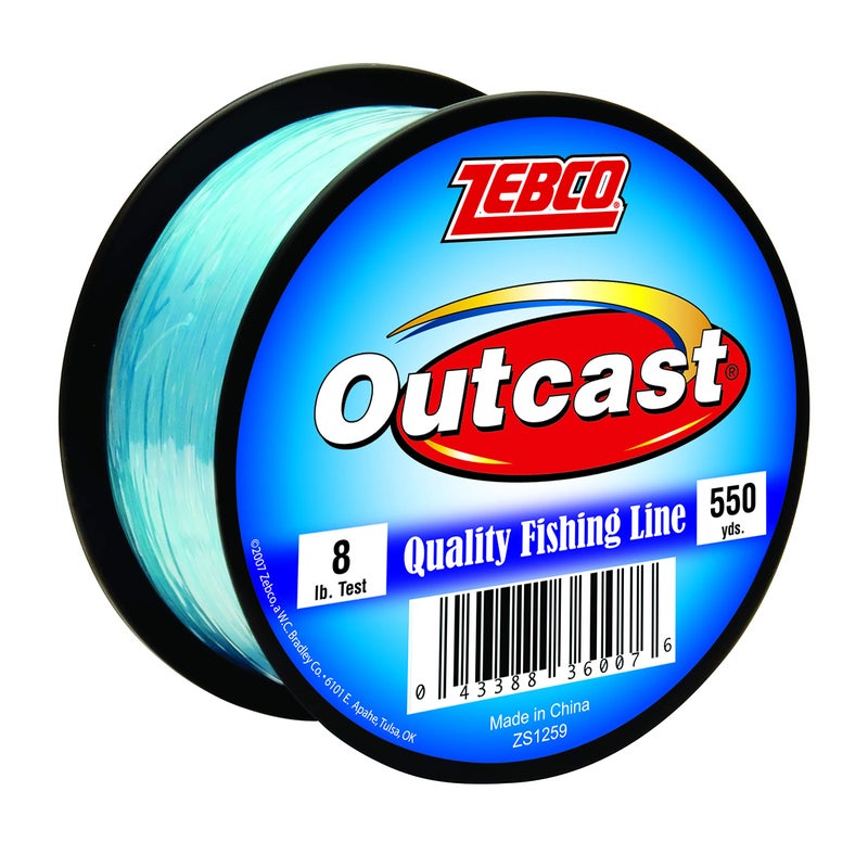 Zebco Outcast Monofilament Fishing Line, 550-Yards, 8-Pound, Low Memory and Stretch, High Tensile Strength, Blue - Image 4