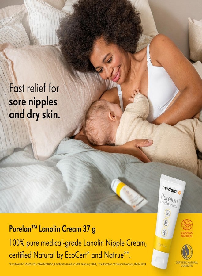 Medela Purelan Lanolin Nipple Cream, Fast Relief for Sore Nipples & Dry Skin During Breastfeeding, Safe for Breastfeeding Baby, Natural, Hypoallergenic, Fragrance-Free, 37g - Image 2