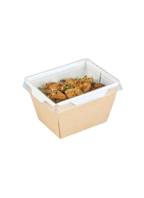 LIDS ONLY: Cafe Vision Small Click Lock Lids, 200 Disposable Clear Plastic Lids - Containers Sold Separately, Click Lock Closure, Plastic Lids For Small Click Lock Containers