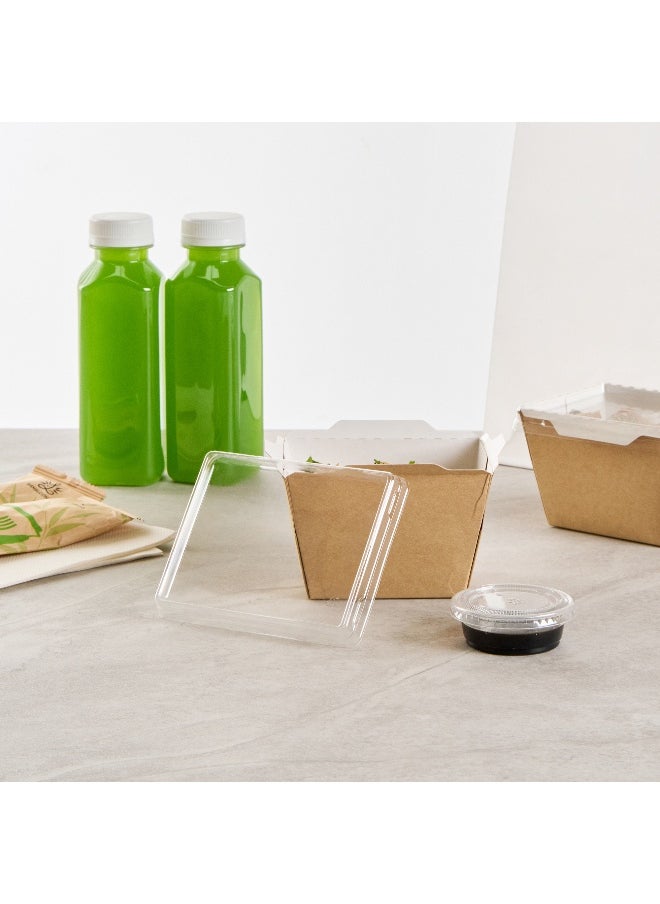 LIDS ONLY: Cafe Vision Small Click Lock Lids, 200 Disposable Clear Plastic Lids - Containers Sold Separately, Click Lock Closure, Plastic Lids For Small Click Lock Containers