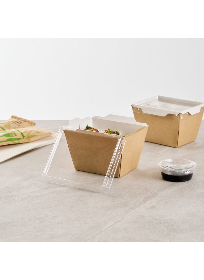 LIDS ONLY: Cafe Vision Small Click Lock Lids, 200 Disposable Clear Plastic Lids - Containers Sold Separately, Click Lock Closure, Plastic Lids For Small Click Lock Containers