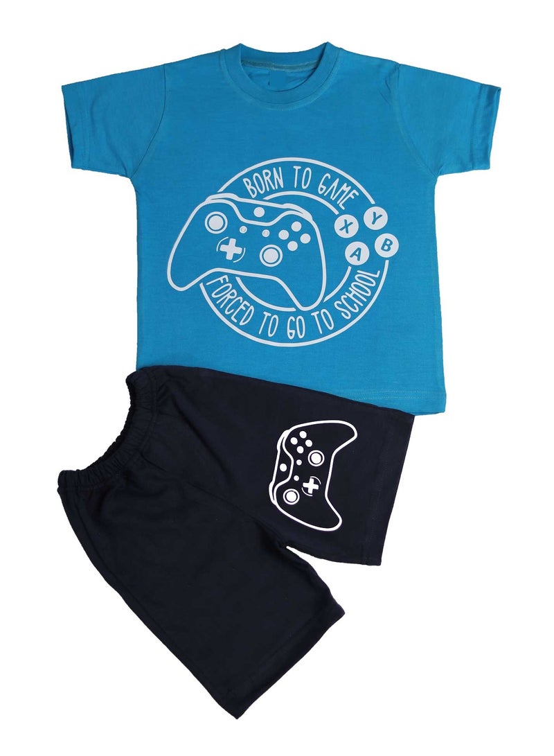 وان هاند بيجاما قطن أطفالى صيفى - لبنى - Image 1