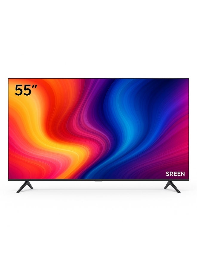 SREEN 55-Inch Frameless 4K UHD Android 14 Smart TV with Wi-Fi, HDMI, Netflix – SRET-55S4KQ2 - Image 5