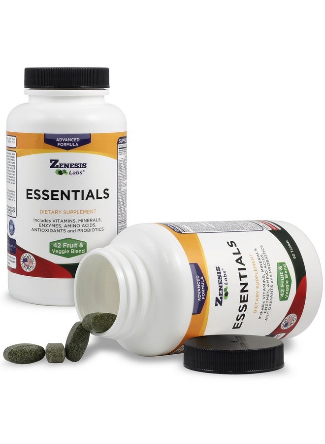 Zenesis Labs زينيسيس لابز إيسينشالز - فيتامين متعدد طبيعي وغني بالمغذيات - مع المعادن والإنزيمات والأحماض الأمينية ومضادات الأكسدة والبروبيوتيك - 90 حبة - Image 5