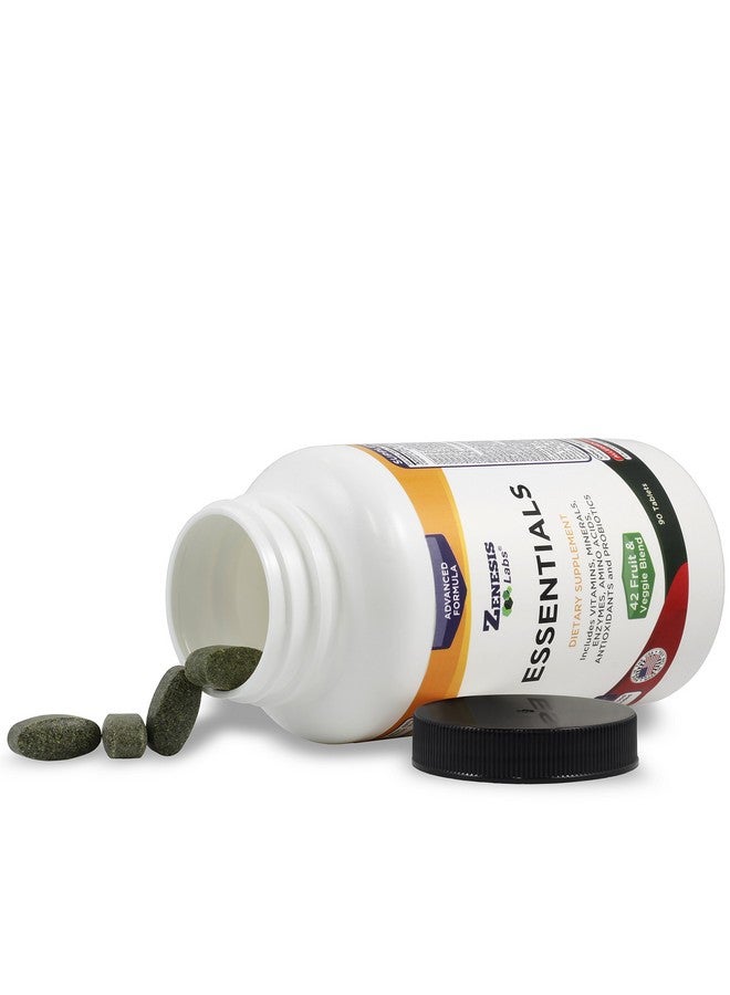Zenesis Labs زينيسيس لابز إيسينشالز - فيتامين متعدد طبيعي وغني بالمغذيات - مع المعادن والإنزيمات والأحماض الأمينية ومضادات الأكسدة والبروبيوتيك - 90 حبة - Image 2