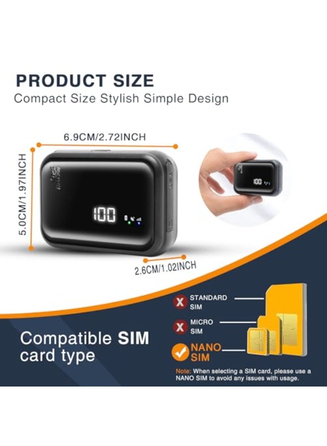 WALALLA GPS Tracker for Vehicles, No Subscription, Global Positioning, Real-Time Tracking, One-Button Alarm, Mini Tracking Devices for Cars, 3000mAh, 30 days standby - Image 3