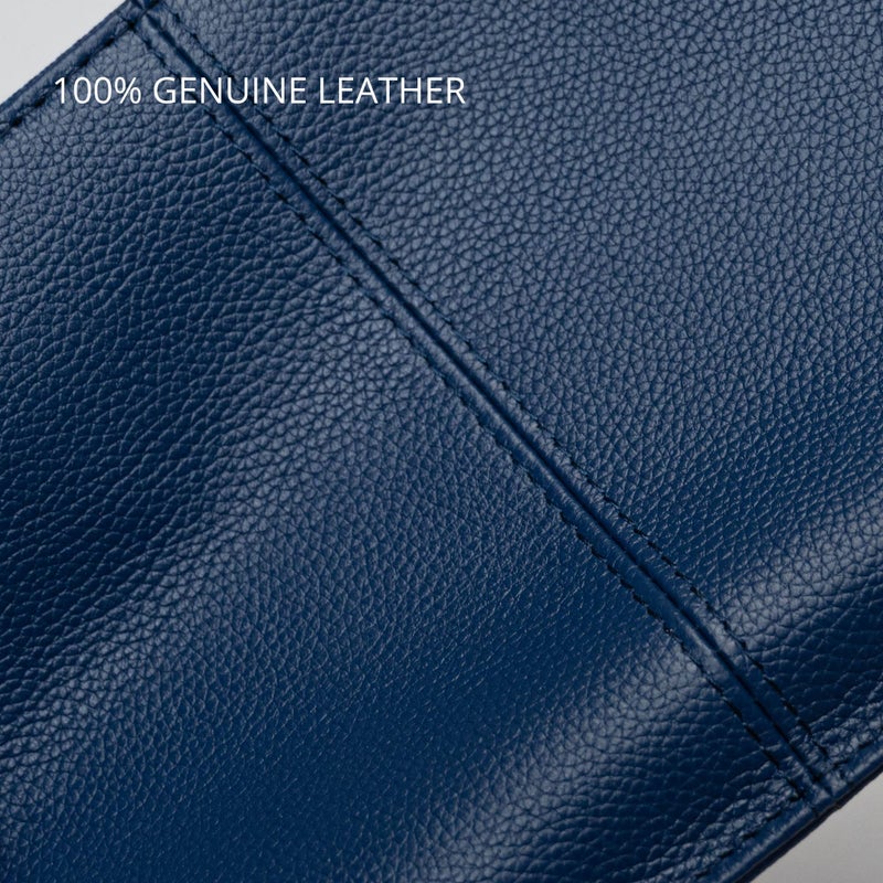Bveyzi Genuine Leather Wristlet Purses for Women, Envelope Clutch Wallet Small Crossbody Bags for Dressy Evening (Navy Blue) - Image 5