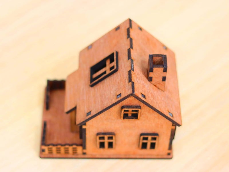 TRENDING HUT 3D MDF Puzzle House 3D Puzzle for Kids | Birthday Gift for Girls & Boys | Educational Toys for 5,6,7,8,9 Years - Image 3