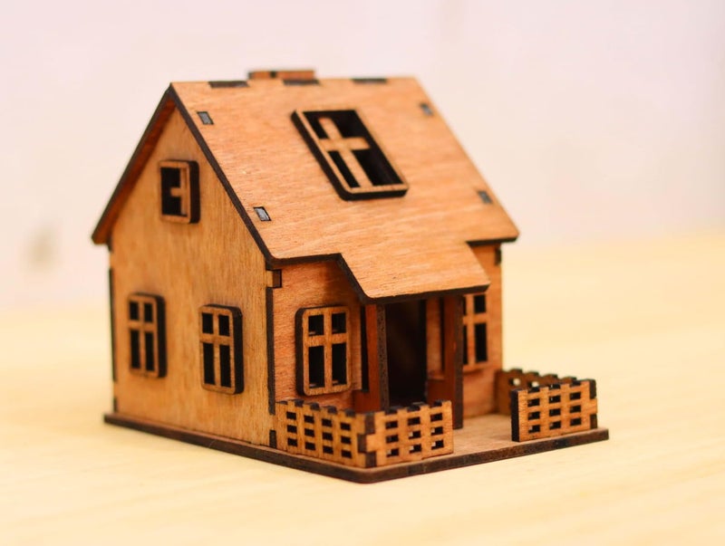 TRENDING HUT 3D MDF Puzzle House 3D Puzzle for Kids | Birthday Gift for Girls & Boys | Educational Toys for 5,6,7,8,9 Years - Image 4