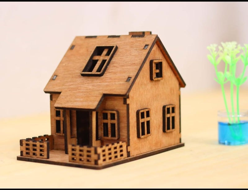 TRENDING HUT 3D MDF Puzzle House 3D Puzzle for Kids | Birthday Gift for Girls & Boys | Educational Toys for 5,6,7,8,9 Years - Image 2