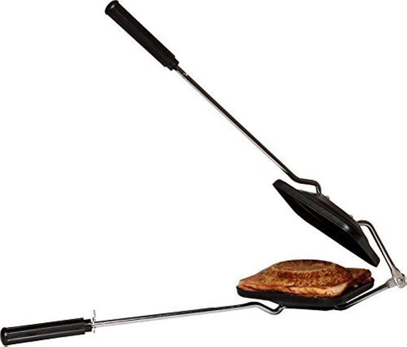 DBY DBY Nonstick Aluminum Gas Sandwich Toaster 155 in L x 56 in W x 1 in H Easy Clean Saves Time  Money 