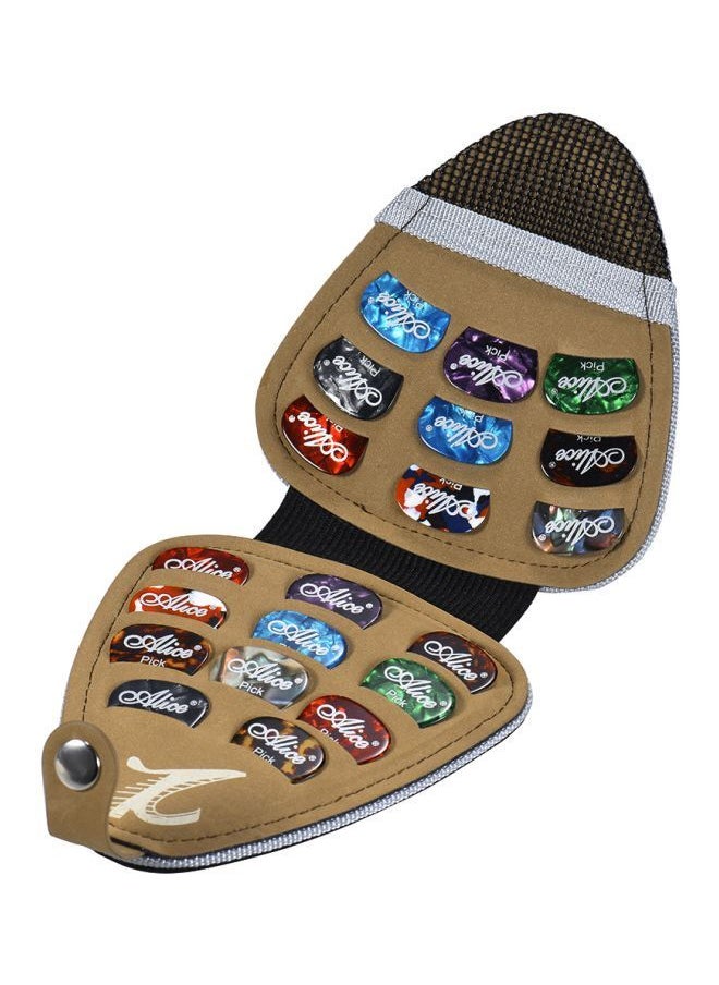 NIBEMINENT Guitar Pick Holder Bag With 20-Piece Celluloid  - Image 1