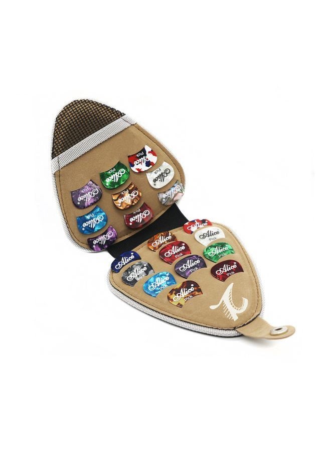 NIBEMINENT Guitar Pick Holder Bag With 20-Piece Celluloid  - Image 2