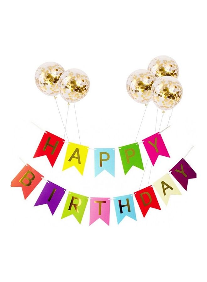 NIBEMINENT Happy Birthday Balloons And Banners Set - Image 1