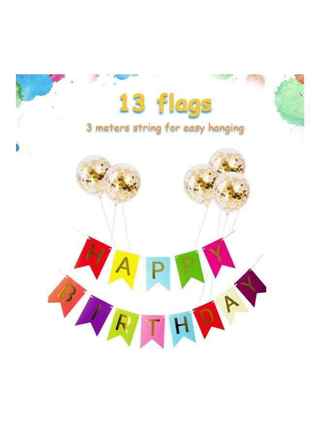 NIBEMINENT Happy Birthday Balloons And Banners Set - Image 2