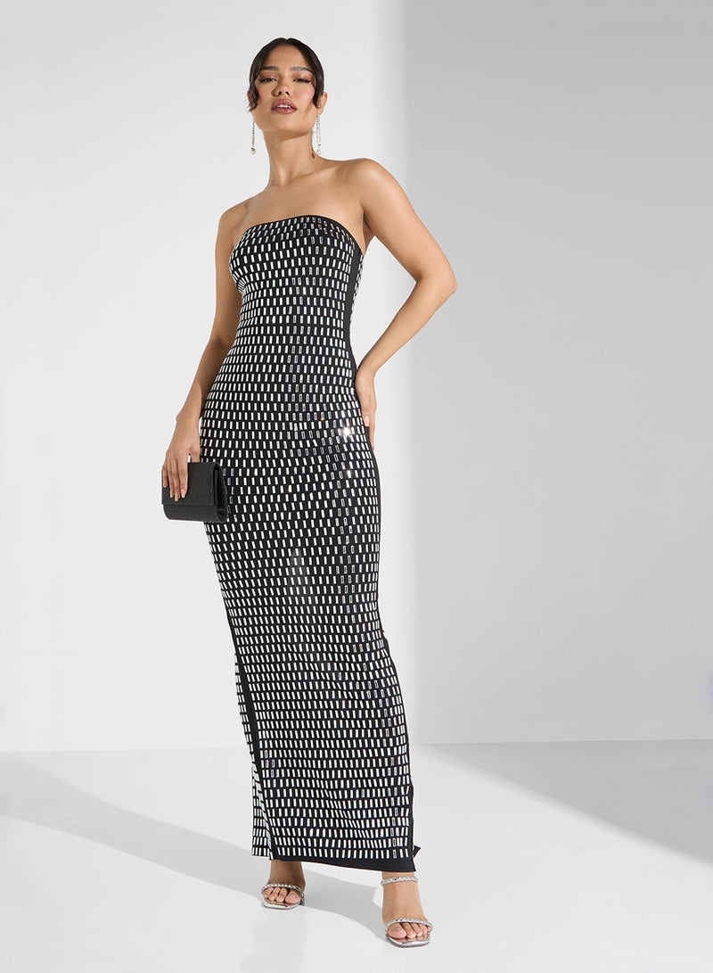 Ginger Sequin Strapless Gown Dress - Image 4