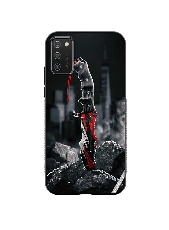 VR CREATIVE Protective Case Cover For Samsung Galaxy A02s Huntsman Knife Design Multicolour - Image 1