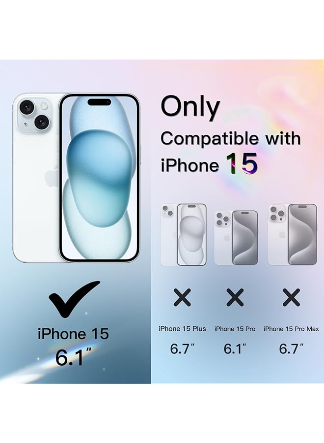 Jetech Glitter Case For Iphone 15 6.1 Inch Compatible With Magsafe Clear Bling Sparkle For Women And Girls Shiny Shockproof Magnetic Sparkly Phone Cover Clear - Image 2