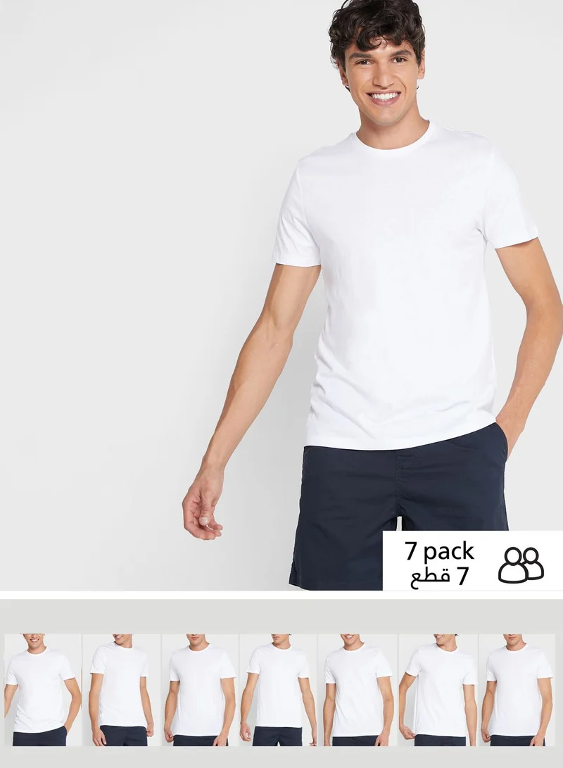 BURTON 7 Pack Essential Crew Neck T-Shirt