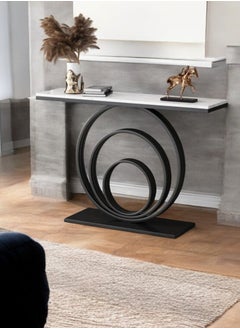 The Black Modern Entryway is a piece of furniture that combines elegance and practicality. With dimensions of 110 cm length x 90 cm height x 30 cm width, this entryway provides ideal storage space for everyday items, and can also be used to display flowers or decorative items, adding a distinctive aesthetic touch to any interior space. Its modern design is in harmony with high-quality materials, making it easy to maintain and ensuring that its attractive appearance is maintained. With a unique visual balance between black iron and marble wood, this entryway is a great attraction that enhances the aesthetics of your home. - pzsku/Z783425470425A444F0C1Z/45/_/1731930984/1abcf9a9-7afe-4439-ae6e-460a0ffcc9cb