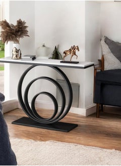 The Black Modern Entryway is a piece of furniture that combines elegance and practicality. With dimensions of 110 cm length x 90 cm height x 30 cm width, this entryway provides ideal storage space for everyday items, and can also be used to display flowers or decorative items, adding a distinctive aesthetic touch to any interior space. Its modern design is in harmony with high-quality materials, making it easy to maintain and ensuring that its attractive appearance is maintained. With a unique visual balance between black iron and marble wood, this entryway is a great attraction that enhances the aesthetics of your home. - pzsku/Z783425470425A444F0C1Z/45/_/1731930992/48c9a3bc-aafe-409d-ae52-287c96caf97d